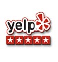 Yelp 5 stars badge